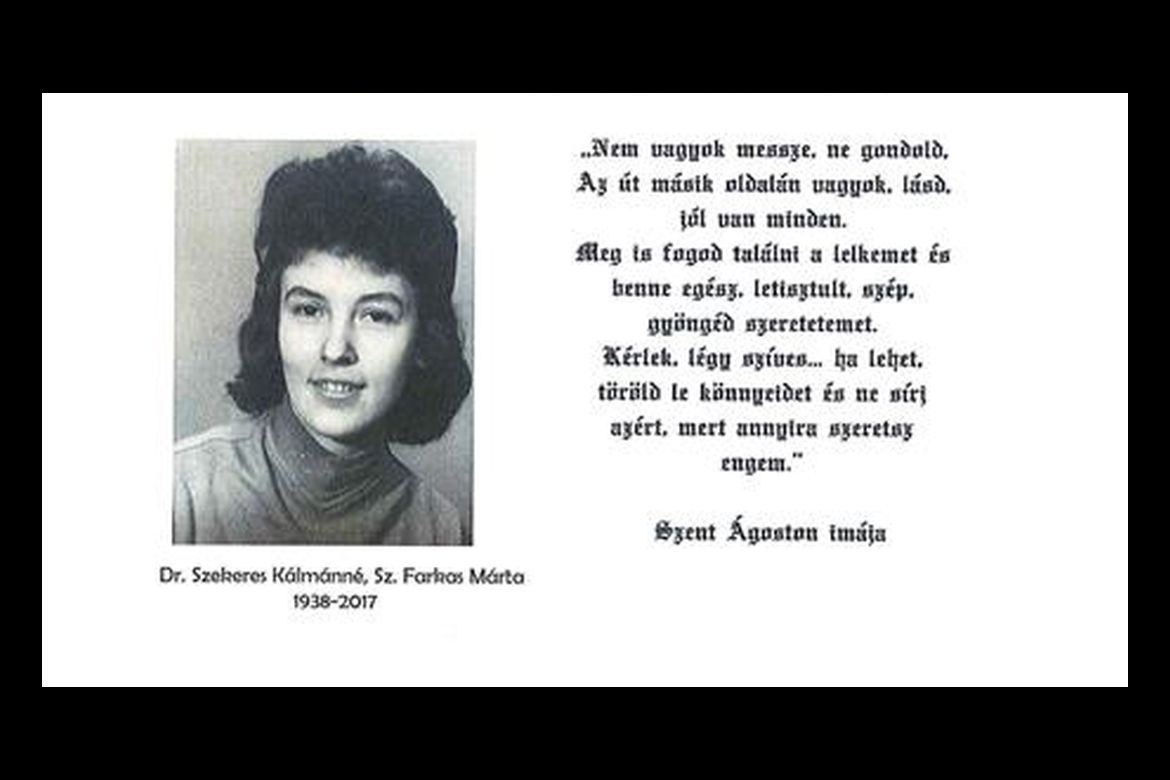 Szekeresné Farkas Márta (1938-2017)