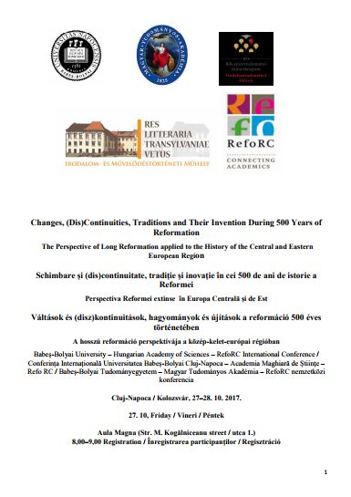 Konferencia Kolozsváron: A hosszú reformáció perspektívája a közép-kelet-európai régióban