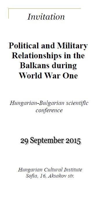 Konferencia az első világháborúról Szófiában