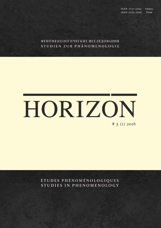 A Horizons. Studies in Phenomenology különszáma